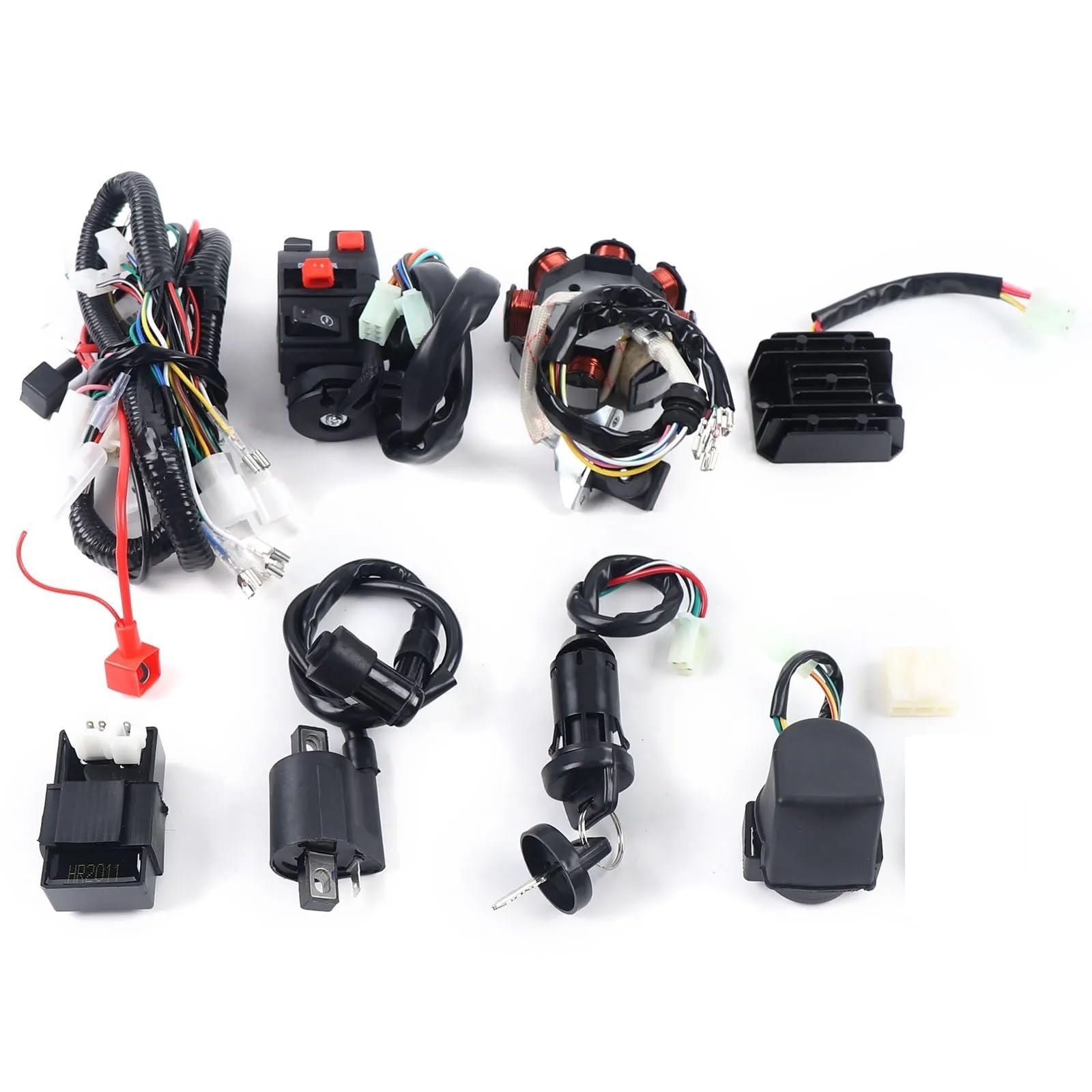 Zündspulen Für 150-250 300CC ATV Quad Motorrad Volle Komplette Elektrische CDI Kabelbaum Kabelbaum Spule Gleichrichter Kits Zündeinheit Zündspulen Für 150-250 300CC ATV Quad Motorrad Volle Komplette Elektrische CDI Kabelbaum Kabelbaum Spule Gleichrichter Kits Zündeinheit von Lhdktee