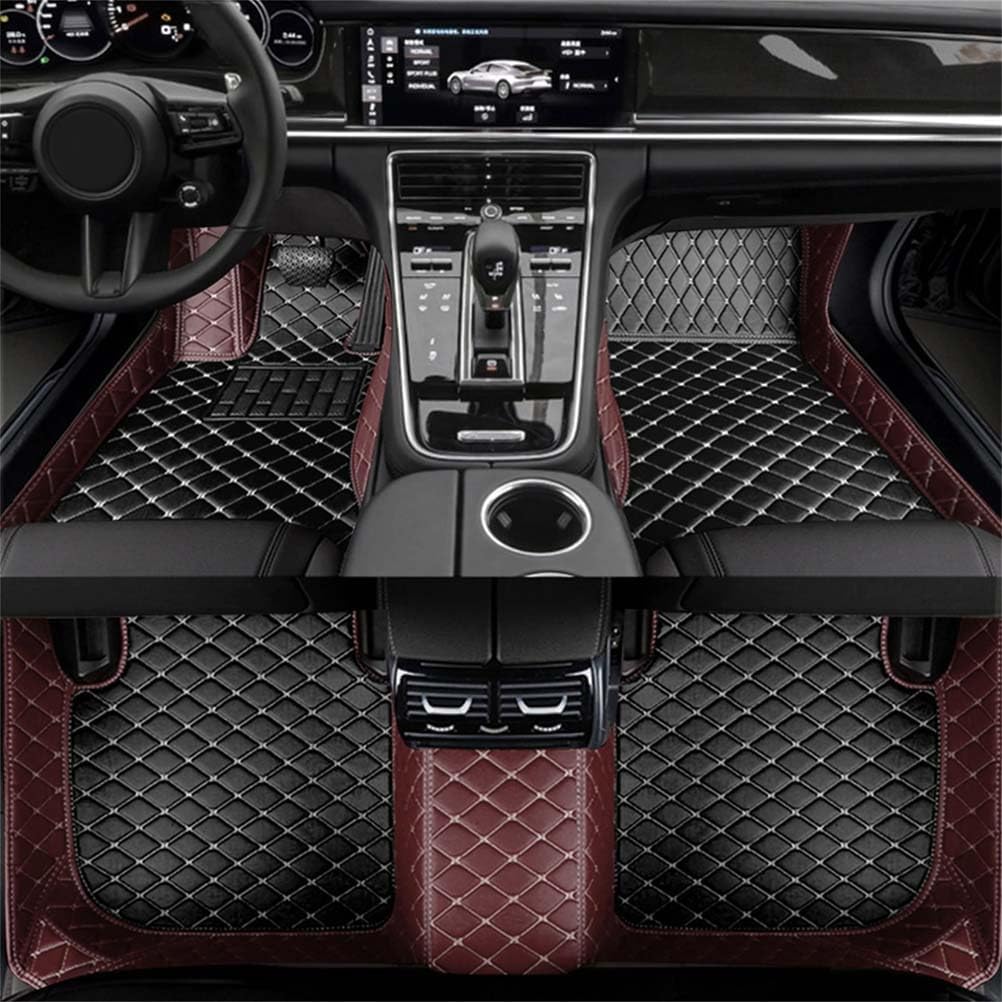 Auto FußMatten für Toyota Landcruiser J12 2002-2009(LHD), Allwetter VollstäNdige Abdeckung Leder Fußmatten Auto Anti Rutsch Wasserdicht,H von Lhuayeu