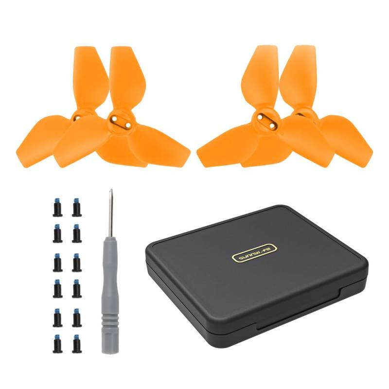 LiLiTok 2 Paar Propeller mit Schutztasche für DJI NEO, Ersatzteil Schnellwechselblätter Propeller für DJI NEO (Orange) von LiLiTok