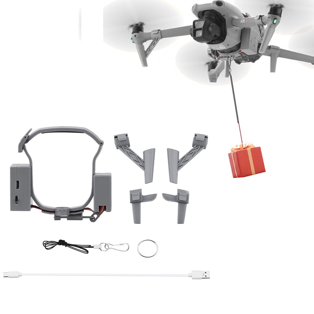 Thrower Airdrop System Kompatibel für DJI Air 3 Airdropping Thower, Air 3 Gift Thrower Lading Gear Release Kit Drone Zubehör von LiLiTok