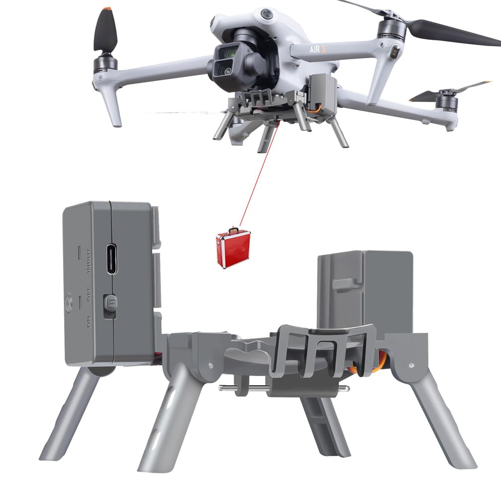 Thrower Airdrop-System Kompatibel für DJI Air 3S /Air 3 Thrower Airdrop One Button Fernsteuerung Schnellspanner Thrower Folding Landung Fuß Air 3S Drohnen Zubehör Thrower Airdrop-System Kompatibel für DJI Air 3S /Air 3 Thrower Airdrop One Button Fernsteuerung Schnellspanner Thrower Folding Landung Fuß Air 3S Drohnen Zubehör von LiLiTok