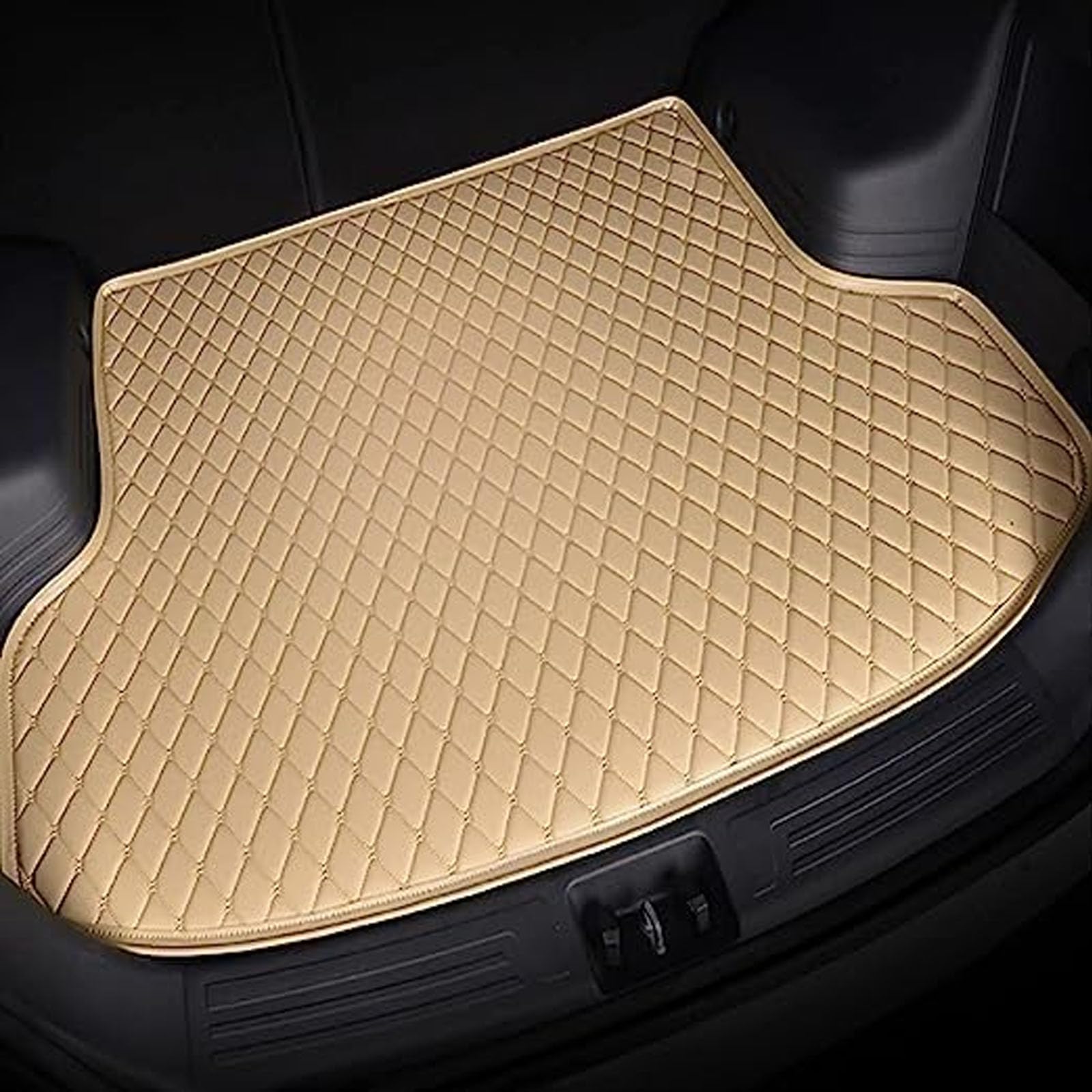 Auto Kofferraummatten FüR Leder Cargo Carpet Kofferraumwanne rutschfeste Langlebig Zubehör,B/Beige Auto Kofferraummatten FüR Leder Cargo Carpet Kofferraumwanne rutschfeste Langlebig Zubehör,B/Beige von LiYaBaiHuo