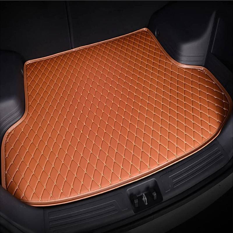 Auto Kofferraummatten FüR Leder Cargo Carpet Kofferraumwanne rutschfeste Langlebig Zubehör,C/Red von LiYaBaiHuo