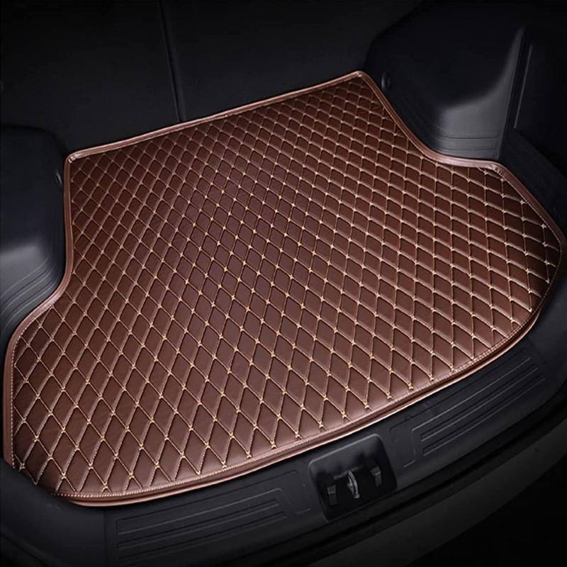 Auto Kofferraummatten FüR Leder Cargo Carpet Kofferraumwanne rutschfeste Langlebig Zubehör,E/Brown von LiYaBaiHuo