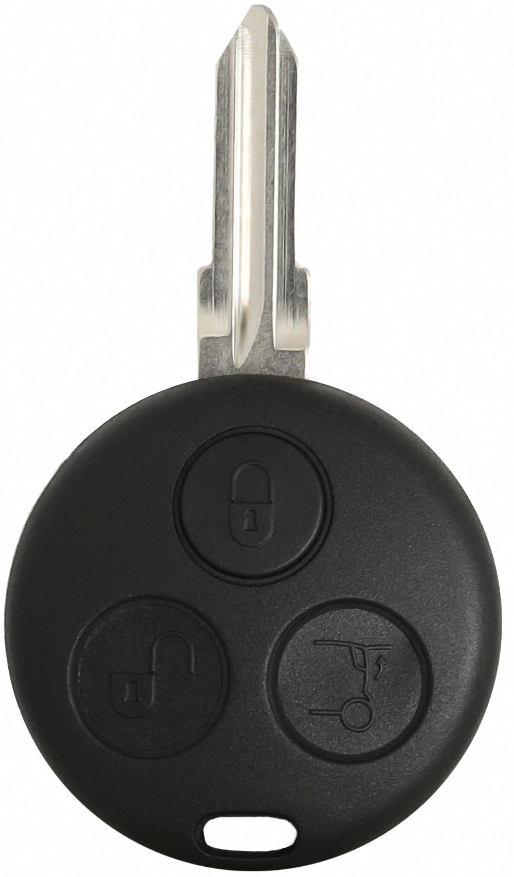Liamgate Ersatz Schlüssel mit Rohling geeignet für Smart Schlüssel Gehäuse mit 3 Tasten passend für Smart 450 von Liamgate
