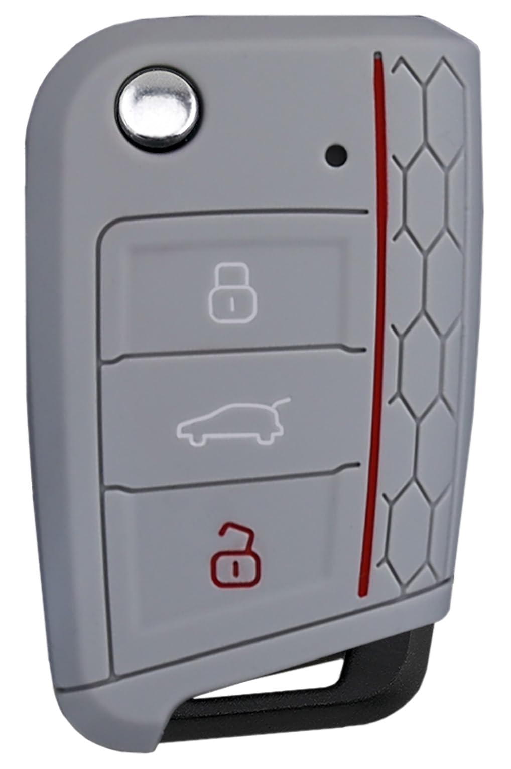 Liamgate Schlüsselhülle passend als VW Golf 7 GTI Skoda Fabia Seat Leon Seat Ibiza Skoda Kamiq Schlüsselhülle (Grau) von Liamgate