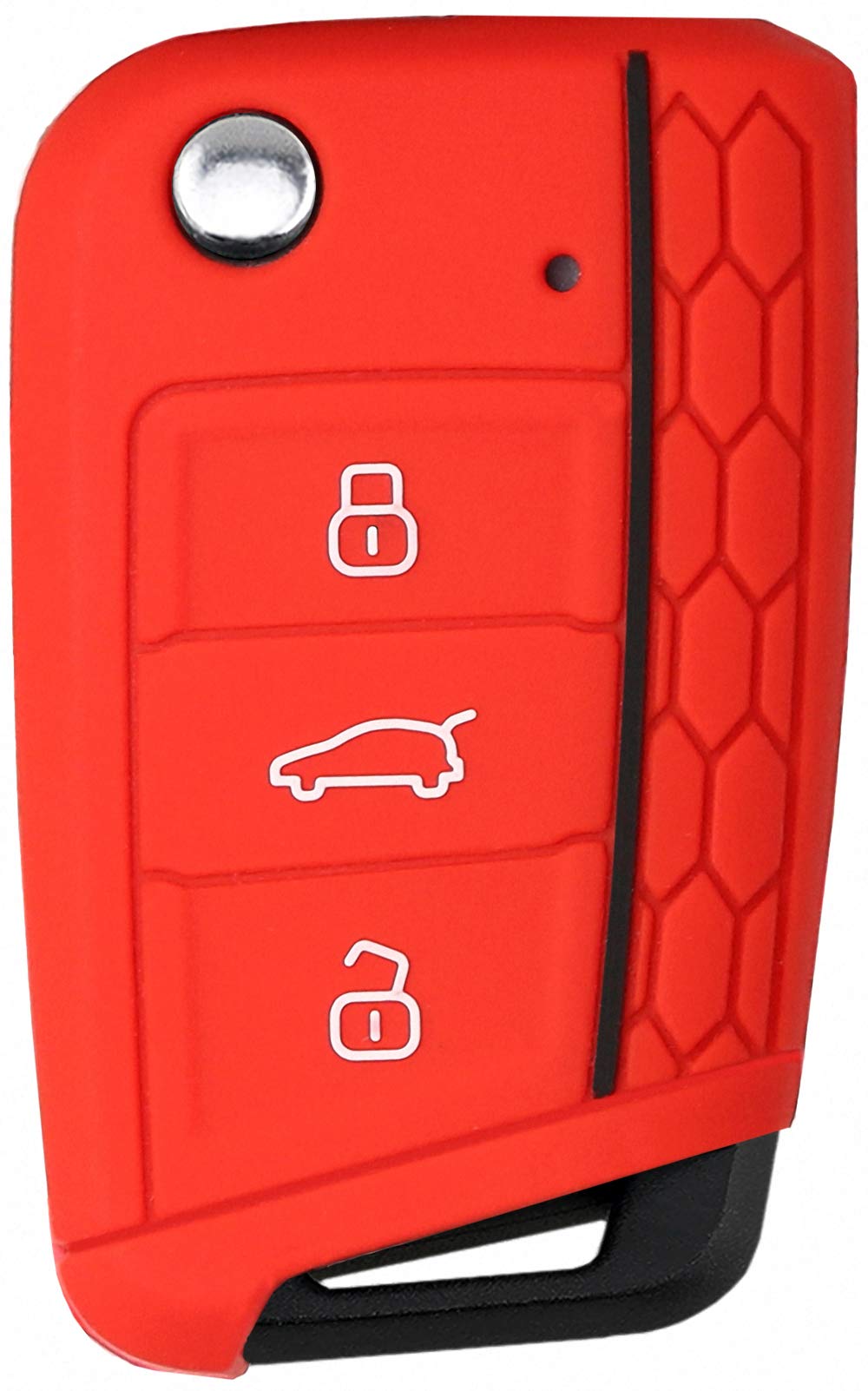 Liamgate Schlüsselhülle passend als VW Golf 7 GTI Skoda Fabia Seat Leon Seat Ibiza Skoda Kamiq Schlüsselhülle (Rot) von Liamgate