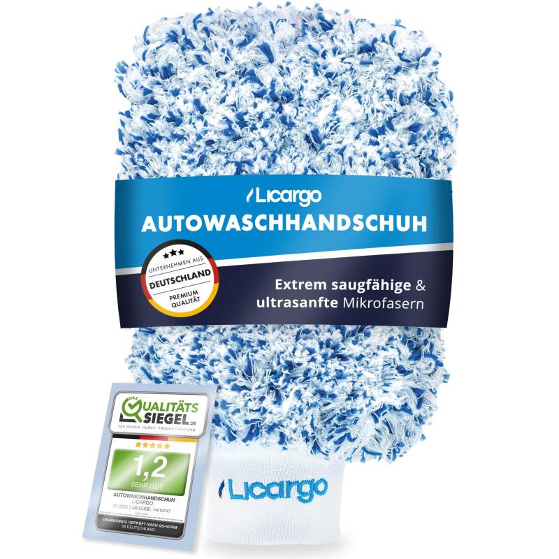 LICARGO® Autowaschhandschuh aus ultraweicher Mikrofaser - extrem saugstark - entfernt hartnäckigen Schmutz mühelos - Waschhandschuh Auto. Mikrofaser Handschuh, Wash Mitt, Auto Handschuh von LICARGO