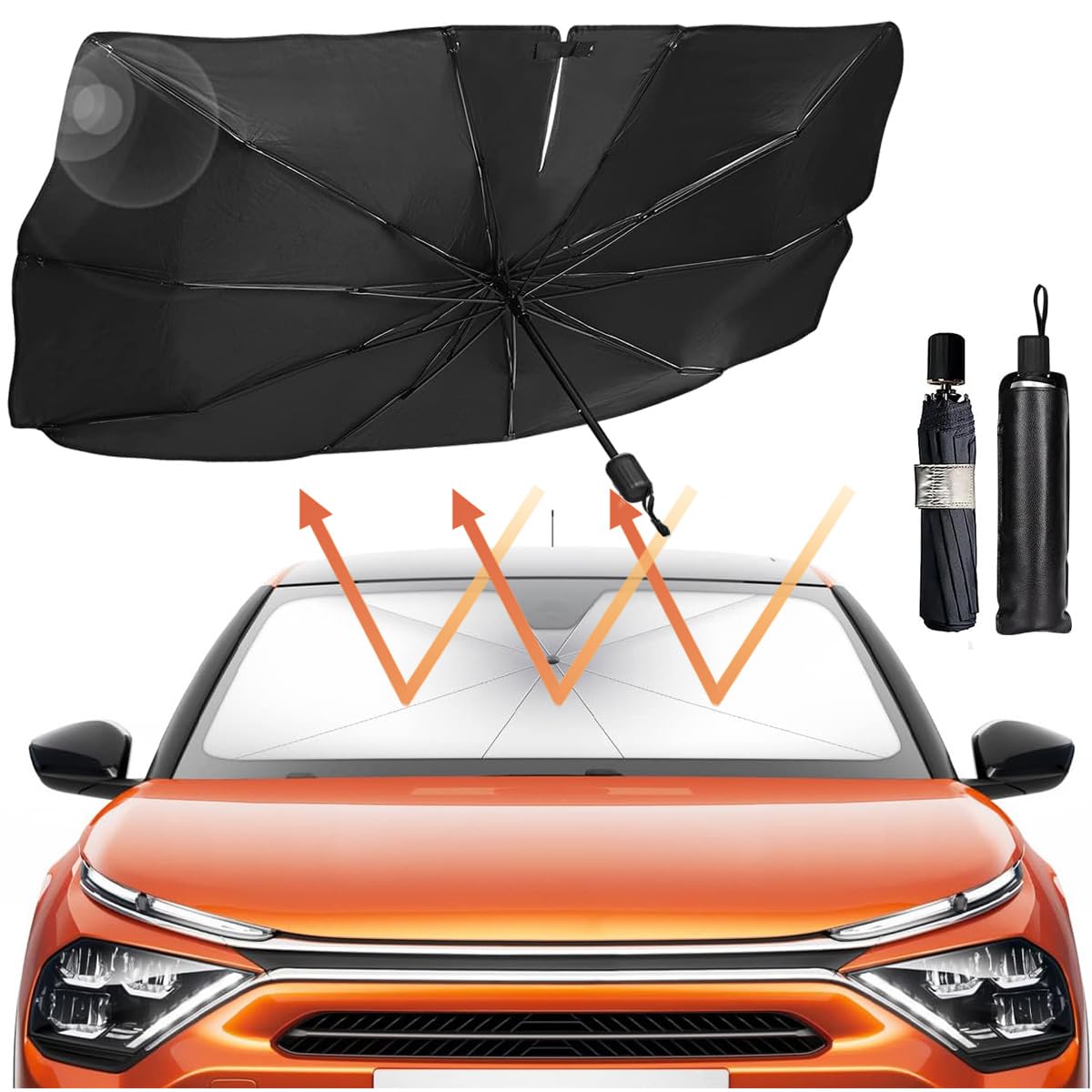 Lichely Auto Sonnenschutz Frontscheibe, UV-Schutz für Windschutzscheibe Innen Schnelles Front-Sonnenschutz für die meisten Autos SUV MPV 80 * 140cm Lichely Auto Sonnenschutz Frontscheibe, UV-Schutz für Windschutzscheibe Innen Schnelles Front-Sonnenschutz für die meisten Autos SUV MPV 80 * 140cm von Lichely