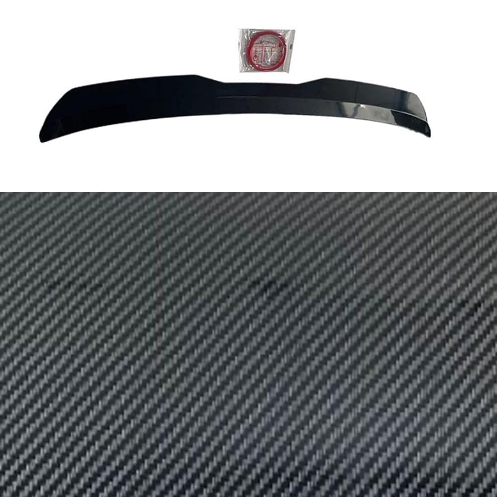 Lidzopas Auto Heckspoiler, Autodach Spoiler Lippe Streifen Spoiler Heckklappenverkleidung mit Klebeband, 99 x 9,5 cm, Kohlefaser-Textur, Schwarz Lidzopas Auto Heckspoiler, Autodach Spoiler Lippe Streifen Spoiler Heckklappenverkleidung mit Klebeband, 99 x 9,5 cm, Kohlefaser-Textur, Schwarz von Lidzopas