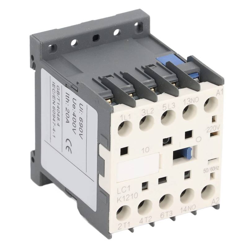 AC-Schütz 3 Pole 4 Schließer Verdickte Silberkontakte 220 V 12 A Industrielles Elektrisches Schütz für die Stromverteilung von LiebeWH