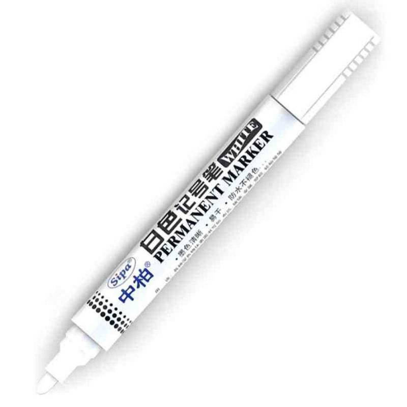 Liery 10 STÜCKE Weiß Reifenfarbe Marker Stifte Set, Wasserdicht Permanent Stift Fit Für Auto Motorrad Reifenprofil Gummi Metall von Liery