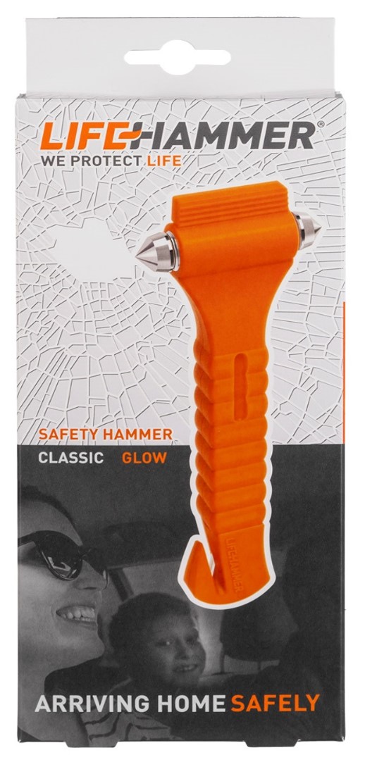 LifeHammer Notfallhammer New Classic Glow, orange von LifeHammer