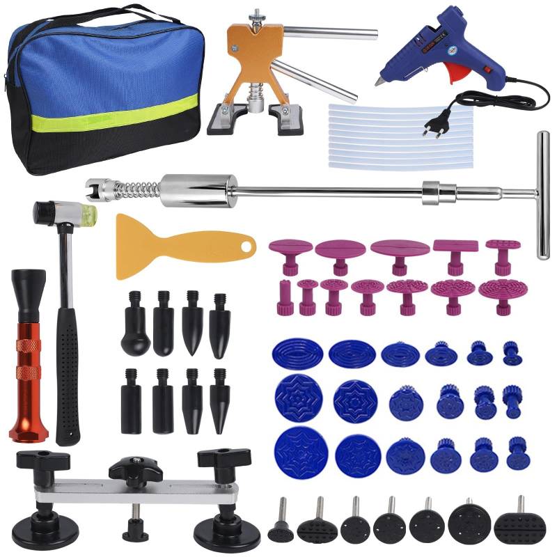 Lifemaison Dellen Reparatur Ausbeulwerkzeug Dent Puller Set,Auto Paintless Dellen Reparaturset Für Schäden durch Große Kleine Dellen,Lackfreies Dellen Reparaturset für Fahrzeug Dellen/Tür Dings von Lifemaison