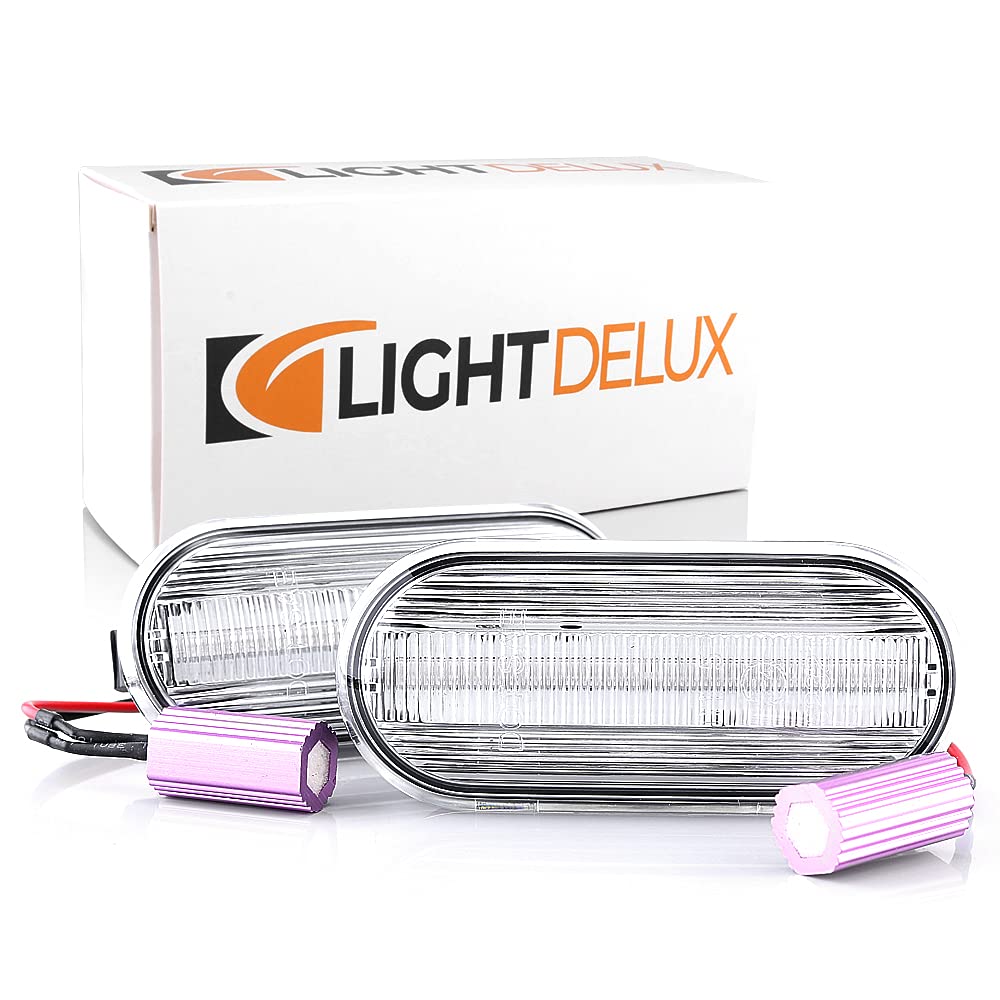 LIGHTDELUX Ersatz für 2 x LED Blinkleuchte Blinker Seitenblinker ohne Fehlermeldung mit Zulassung V-170633 von LIGHTDELUX