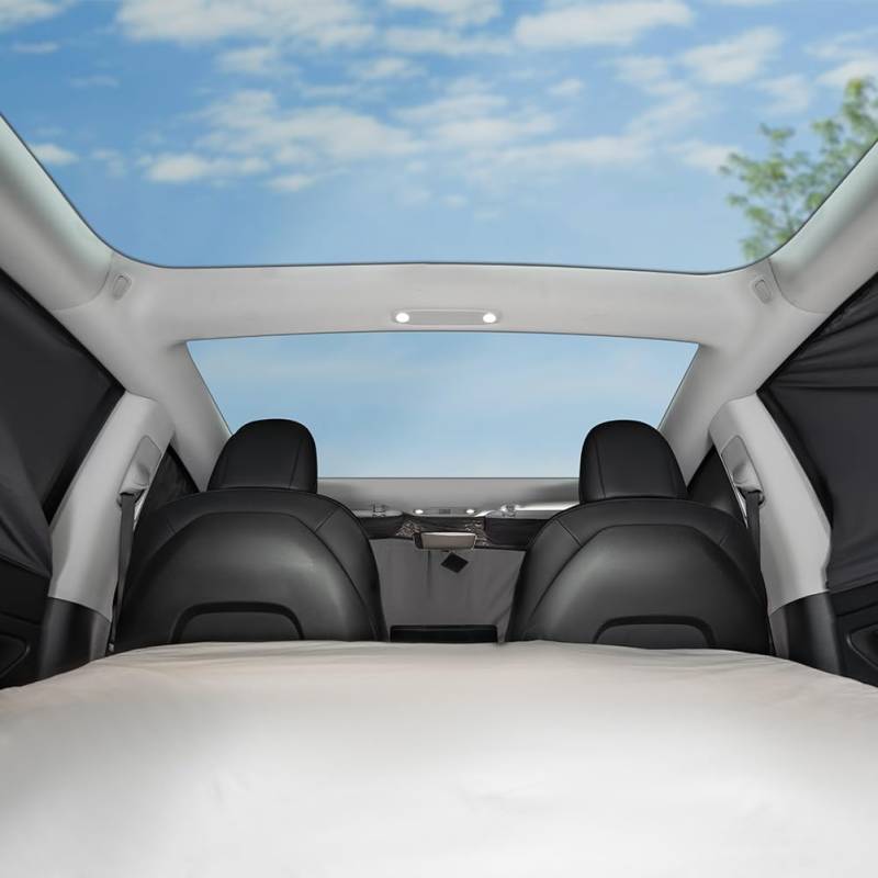 LightEase Tesla Modell 3 Sonnenschutz Auto Privatsphäre Fenster UV Strahlen Schutz Sonnenschutz für Camping Faltbar für Hitze Blocking Schatten von LightEase