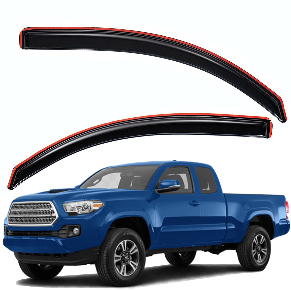 Lightronic WV192430 In-Kanal Seitenfenster Visier-Deflektor, Regenschutz, Dark Smoke Shatterproof, 2 Stück Set für Toyota Tacoma Access Cab 2016-2021 Lightronic WV192430 In-Kanal Seitenfenster Visier-Deflektor, Regenschutz, Dark Smoke Shatterproof, 2 Stück Set für Toyota Tacoma Access Cab 2016-2021 von Lightronic