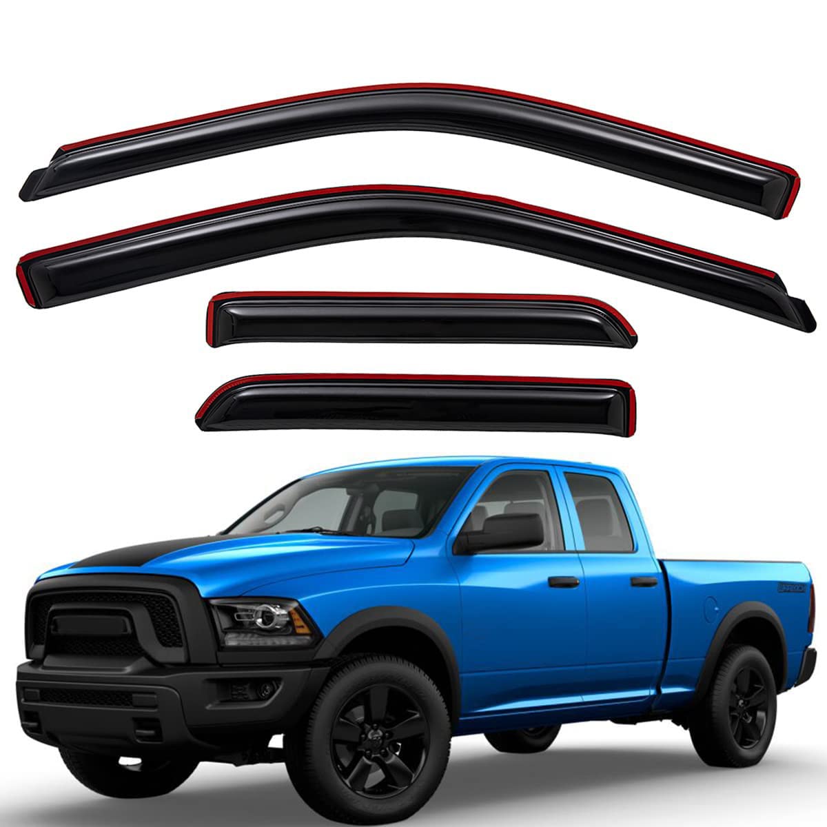 Lightronic WV194101 In-Channel Seitenfenster-Visier, Regenschutz, dunkler Rauch, bruchsicher, 4-teiliges Set für 2009–2018 Dodge Ram 1500 Quad Cab, 2019–2023 Ram 1500 Classic Quad ad Cab Lightronic WV194101 In-Channel Seitenfenster-Visier, Regenschutz, dunkler Rauch, bruchsicher, 4-teiliges Set für 2009–2018 Dodge Ram 1500 Quad Cab, 2019–2023 Ram 1500 Classic Quad ad Cab von Lightronic