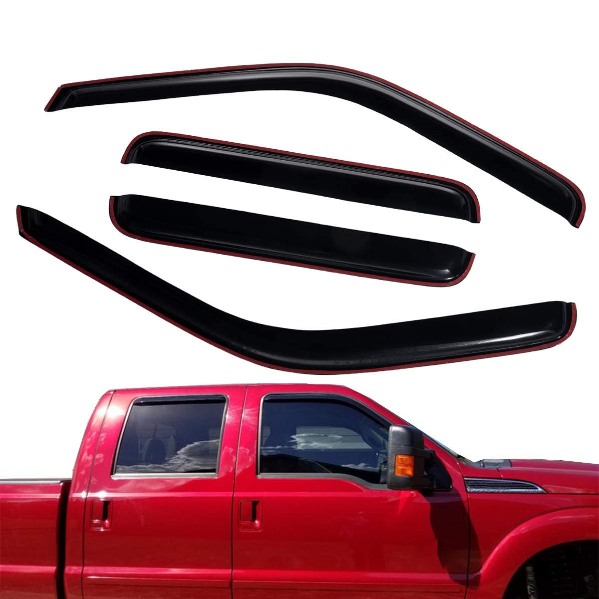 Lightronic WV194953 In-Kanal Seitenfenster Visier Windabweiser Vent Regenschutz Dark Smoke 4-teiliges Set, passend für Ford F-250 Super-Duty & F-350 Super-Duty mit SuperCrew Cab Lightronic WV194953 In-Kanal Seitenfenster Visier Windabweiser Vent Regenschutz Dark Smoke 4-teiliges Set, passend für Ford F-250 Super-Duty & F-350 Super-Duty mit SuperCrew Cab von Lightronic