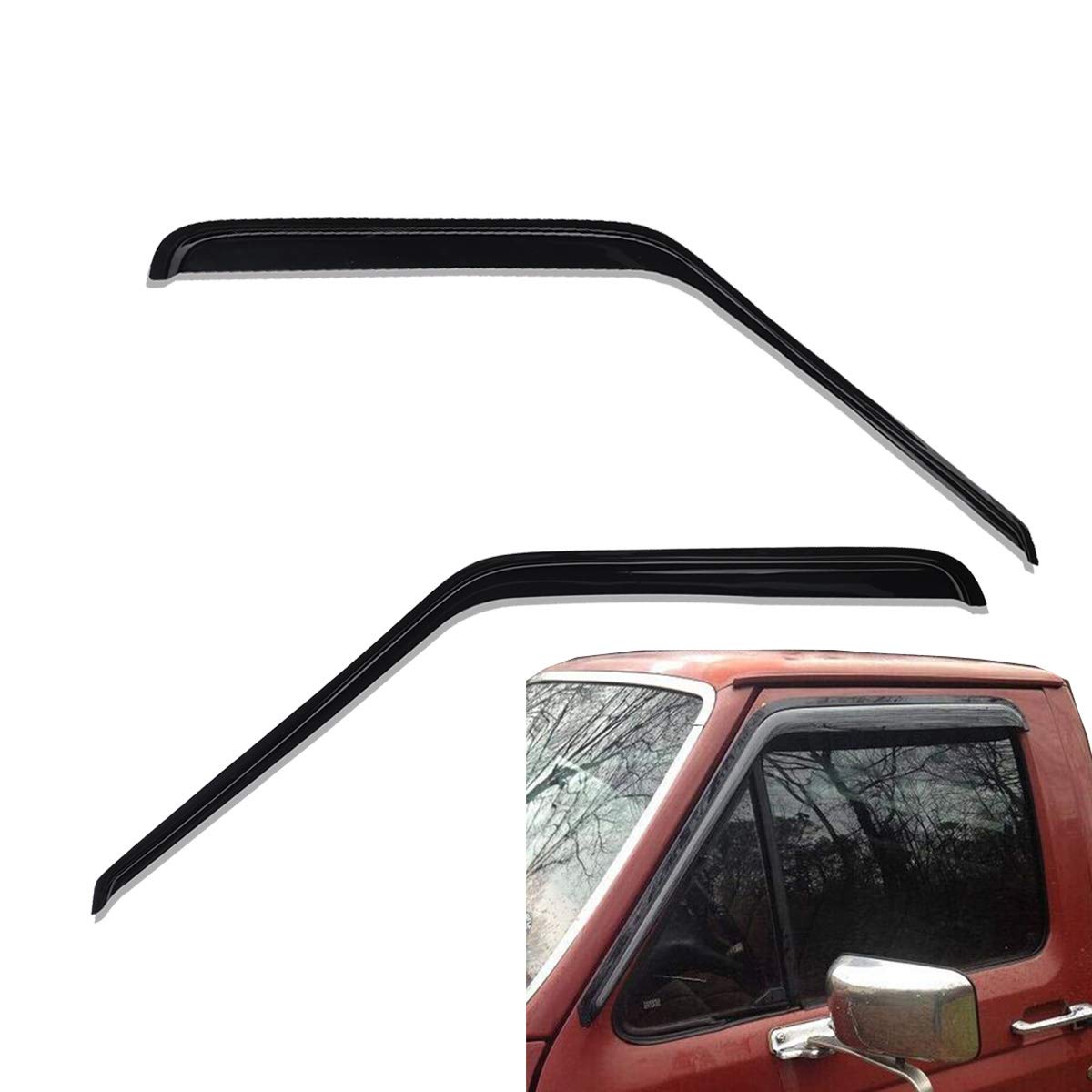 Lightronic WV92068 Außenmontage Seitenfenster-Windabweiser Regenschutz, Dunkles Rauch, 2-teiliges Set, passend für Ford Bronco, 1980-1996 F-150/F-250/F-350, 1997 F-250 HD, Regular Lightronic WV92068 Außenmontage Seitenfenster-Windabweiser Regenschutz, Dunkles Rauch, 2-teiliges Set, passend für Ford Bronco, 1980-1996 F-150/F-250/F-350, 1997 F-250 HD, Regular von Lightronic