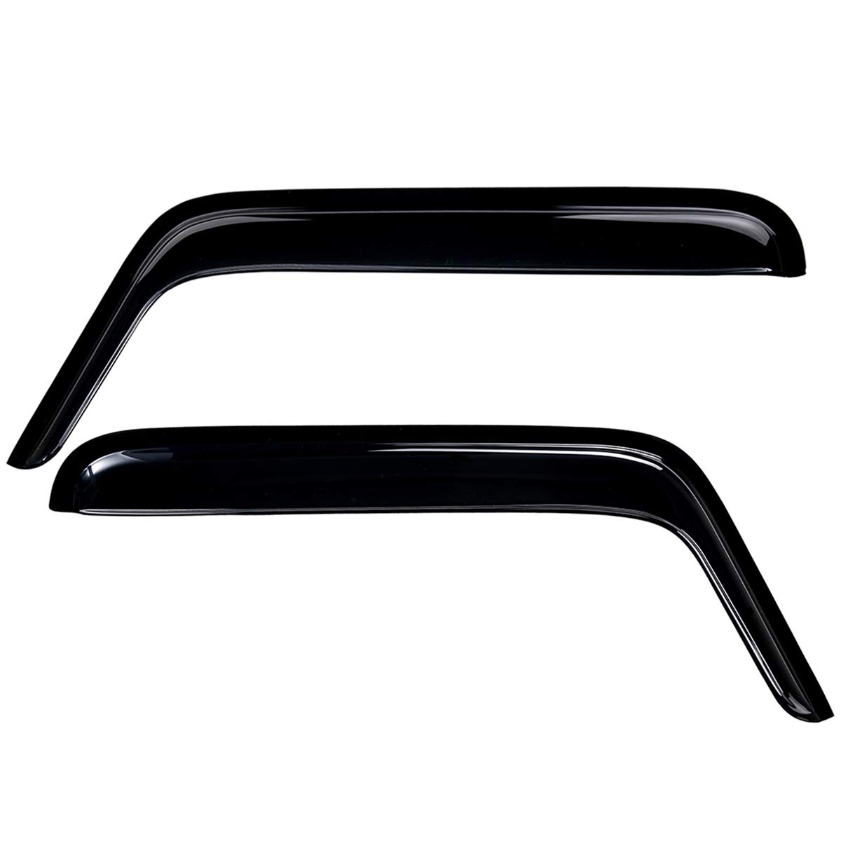 Lightronic WV92328 Klebeband für Seitenfenster, Regenschutz, dunkler Rauch, bruchsicher, 2-teiliges Set für Jeep Wrangler 2-Türer und 2018 Jeep Wrangler JK (nur 2-Türer) von Lightronic