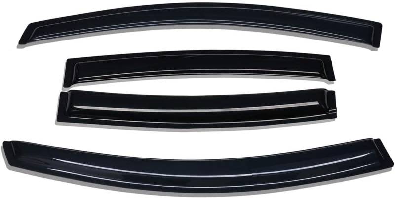 Lightronic WV94005 Windabweiser für Seitenfenster, zum Aufkleben, Regenschutz, Dunkles Rauchgrau, bruchsicher, 4-teiliges Set für Nissan Altima 2007–2012 von Lightronic