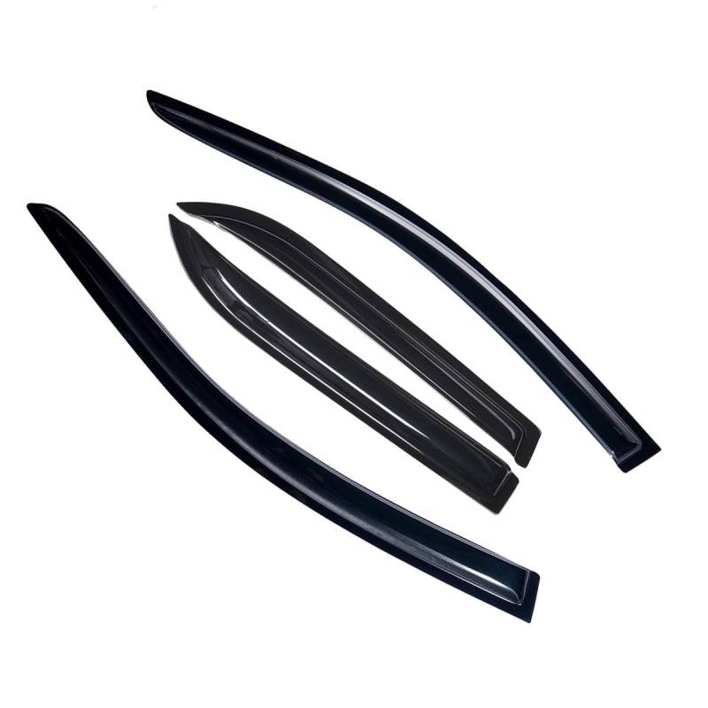 Lightronic WV94432 Außenmontage Seitenfenster Visier Windabweiser Regenschutz Dark Smoke 4-teiliges Set, passend für Chrysler 300 2011–2023 von Lightronic