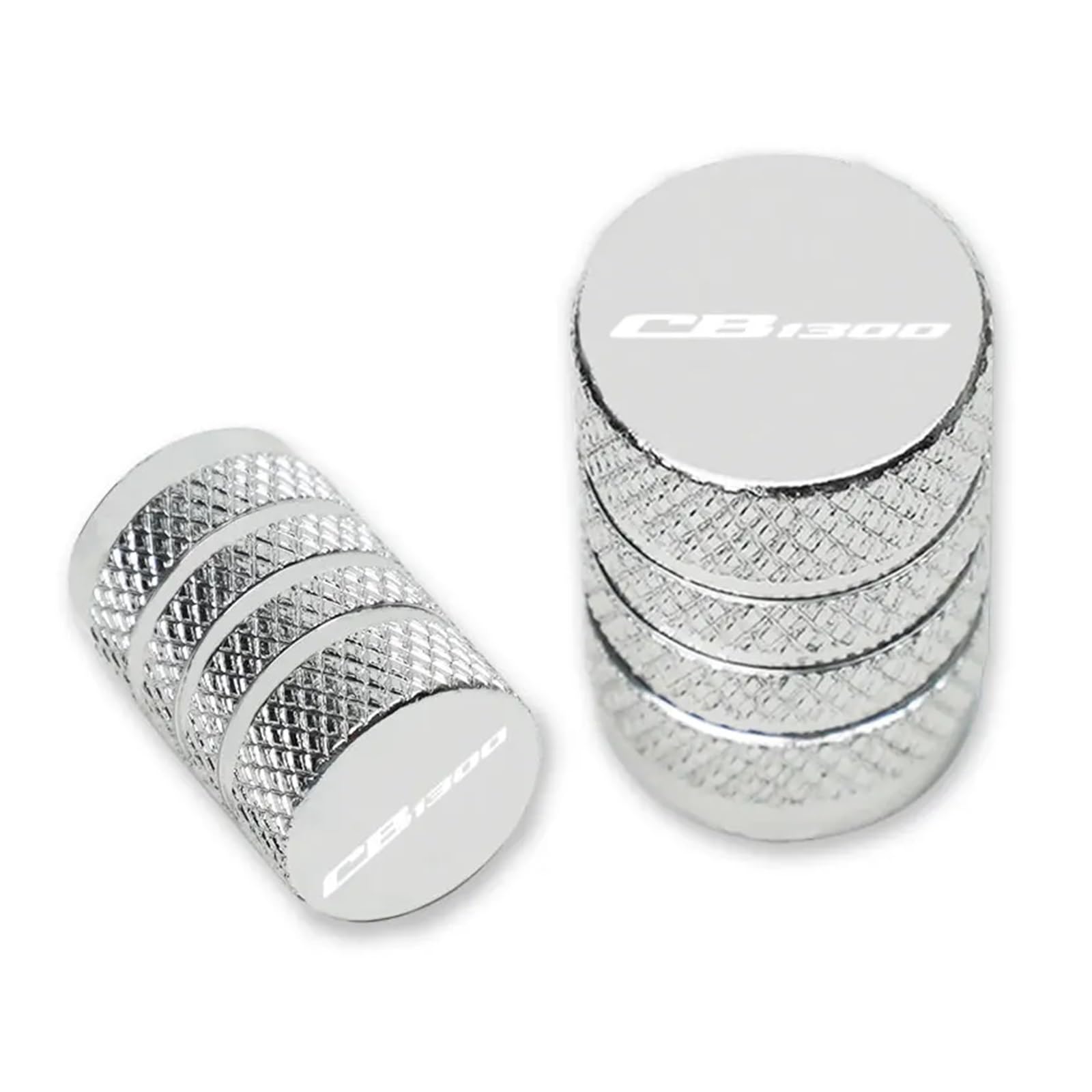 Motorrad-Reifenventilkappe Für HON@&DA CB1100 CB1100EX RS 2009-2015 CB1300 X4 SC38 2003-2010 Zubehör Motorrad CNC Rad Reifen Ventilkappen Stecker(Silvery) von Lilanka