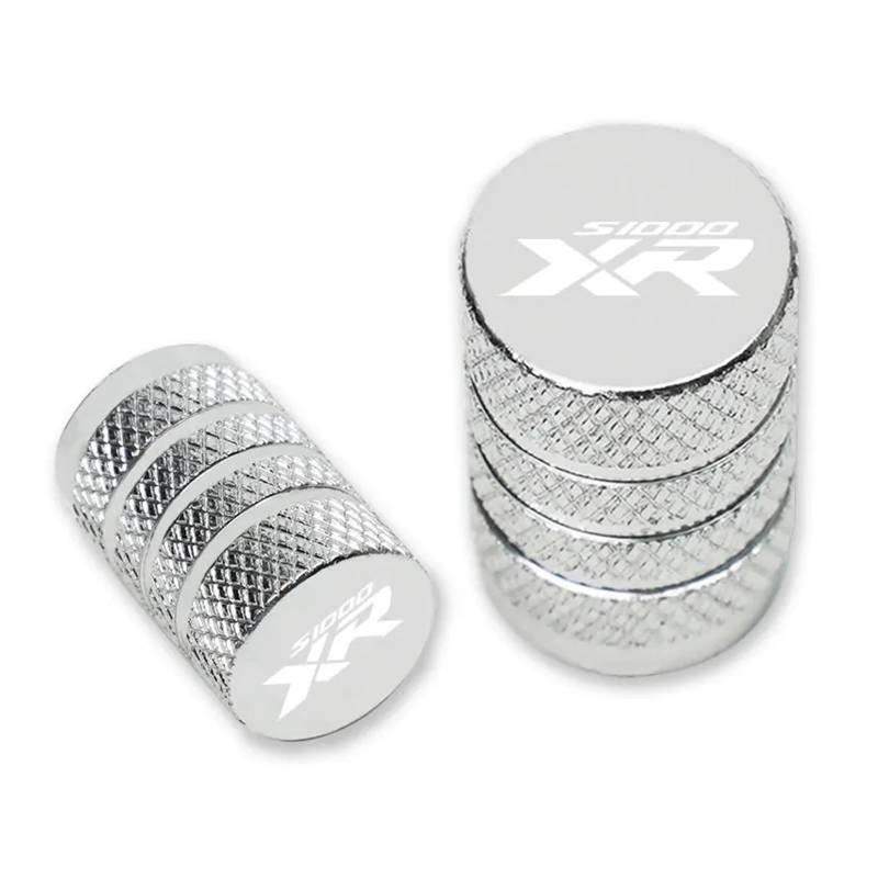 Motorrad-Reifenventilkappe Für S1000XR S1000 XR 2015 2016 2017 2018 2019 Motorrad-Rad-Reifen-Ventilkappen CNC-luftdichte Abdeckungen(Silvery) von Lilanka