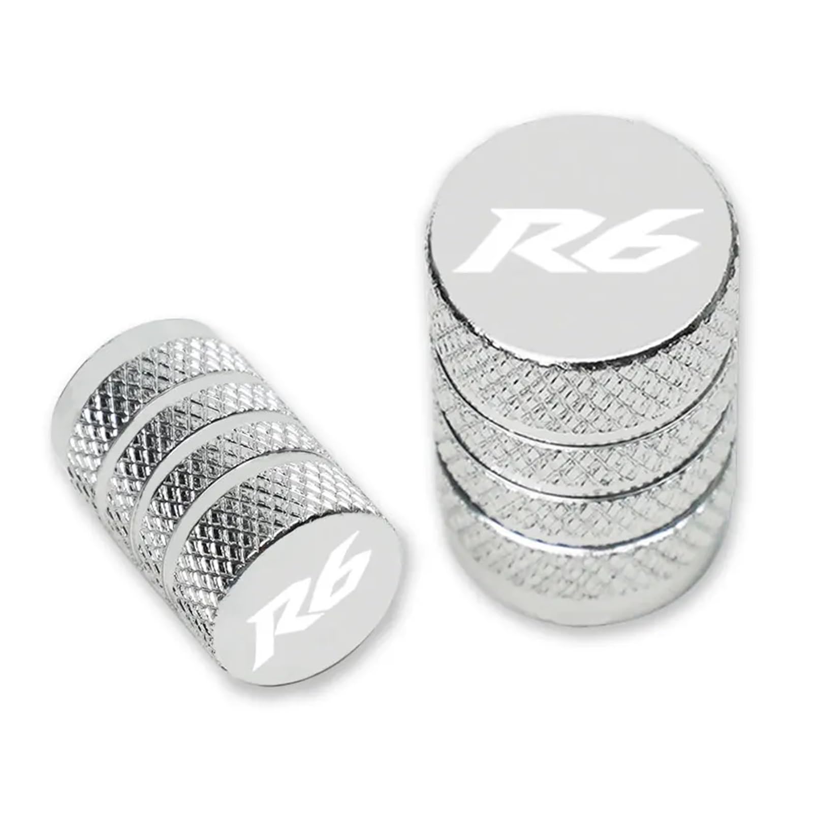 Motorrad-Reifenventilkappe Für YZFR6 YZF-R6 R6S 1999-2015 Motorrad-Rad-Reifen-Ventilkappen CNC-luftdichte Abdeckungen(Silvery) von Lilanka