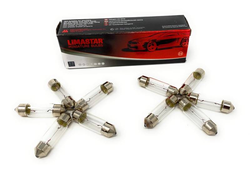 lima 10 x (Stück) Soffitte Stift-Lampe 36mm c5w 5 Watt 12V Glühbirne Angebot neu 01275 von 9012 HIR2