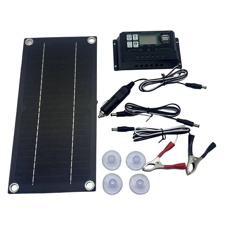 600W Solarpanel Kits 100A Batterie Lade Solarpanel Kits Mit Ladekabel Batterieclip Zum Camping Freien von Limtula