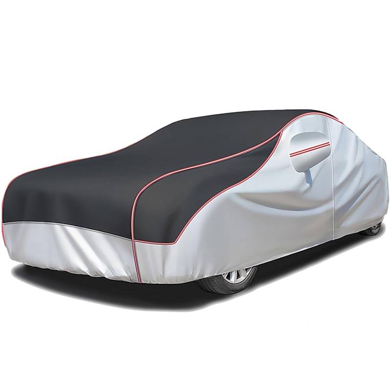 Auto Hagelschutzplane für Toyota 4Runner(2009-2023) 丨Abdeckplane Wasserdicht Autoabdeckung Outdoor Staubdicht Schneefest Atmungsaktiv UV-Schutz mit Reißverschluss(Black) von LinGKon