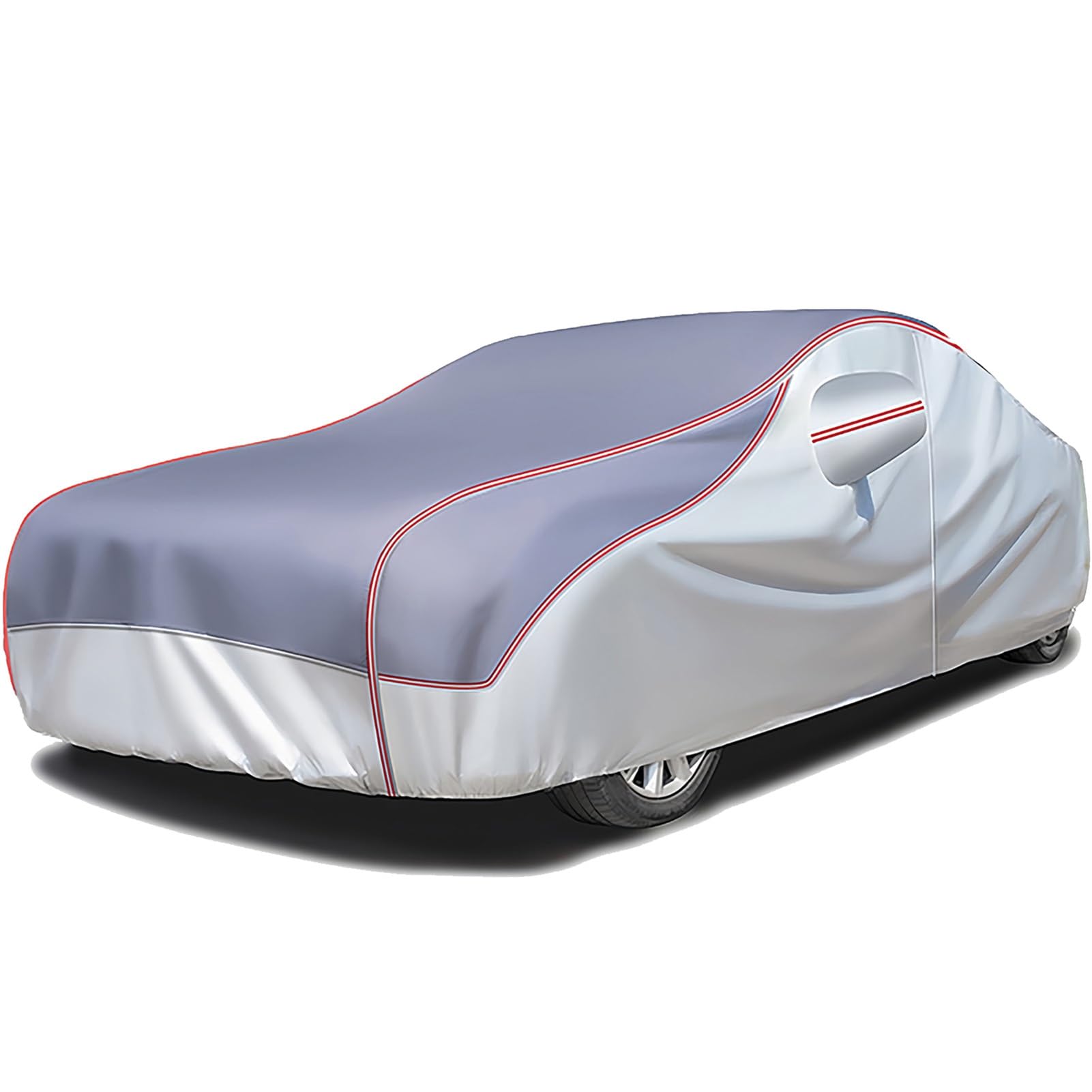 Autoabdeckung Vollgarage für Audi S3 1999-2023丨Autoabdeckung Outdoor Wetterfeste Staubdicht Abdeckplane Wasserdicht Atmungsaktiv Uv Beständig mit Reißverschluss(Gray) von LinGKon
