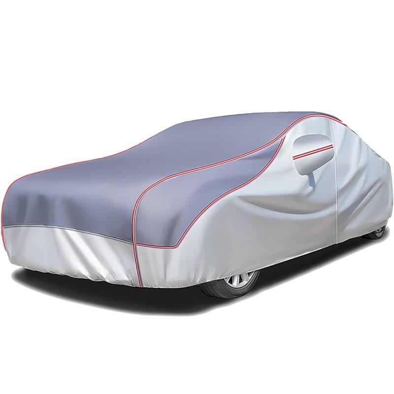 Autoabdeckung Vollgarage für Audi S3 1999-2023丨Autoabdeckung Outdoor Wetterfeste Staubdicht Abdeckplane Wasserdicht Atmungsaktiv Uv Beständig mit Reißverschluss(Gray) von LinGKon