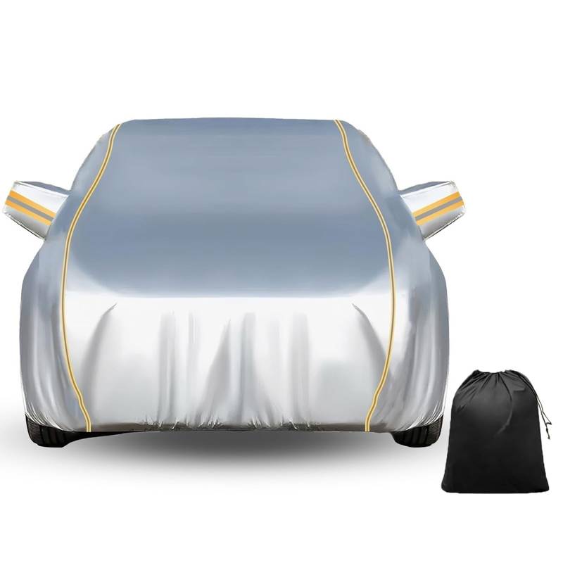 LinGKon Abdeckplane Wasserdicht für Lucid Air Pure 2022-2024丨Auto Abdeckplane Staubdicht Sonne UV-Schutz Anpassung Autoabdeckung Atmungsaktiv mit Reißverschluss(Silver) von LinGKon