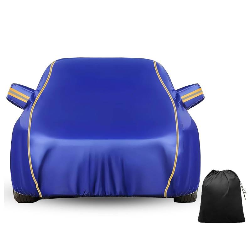 LinGKon Auto Abdeckplane für Hyundai i30 Fastback 2017-2024丨Autoabdeckung Outdoor Staubdicht Wasserdicht Anpassung Autoabdeckung Atmungsaktiv UV-Schutz mit Reißverschluss(Blue) von LinGKon