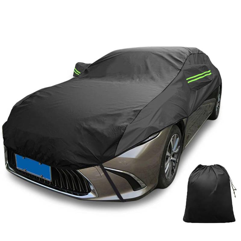 LinGKon Autoabdeckung Outdoor für BMW i5 G61(2024) 丨Auto halbgarage Staubdicht Schneefest Wasserdicht Staubdicht Halbabdeckung Autoplane mit Aufbewahrungstasche(Black) von LinGKon