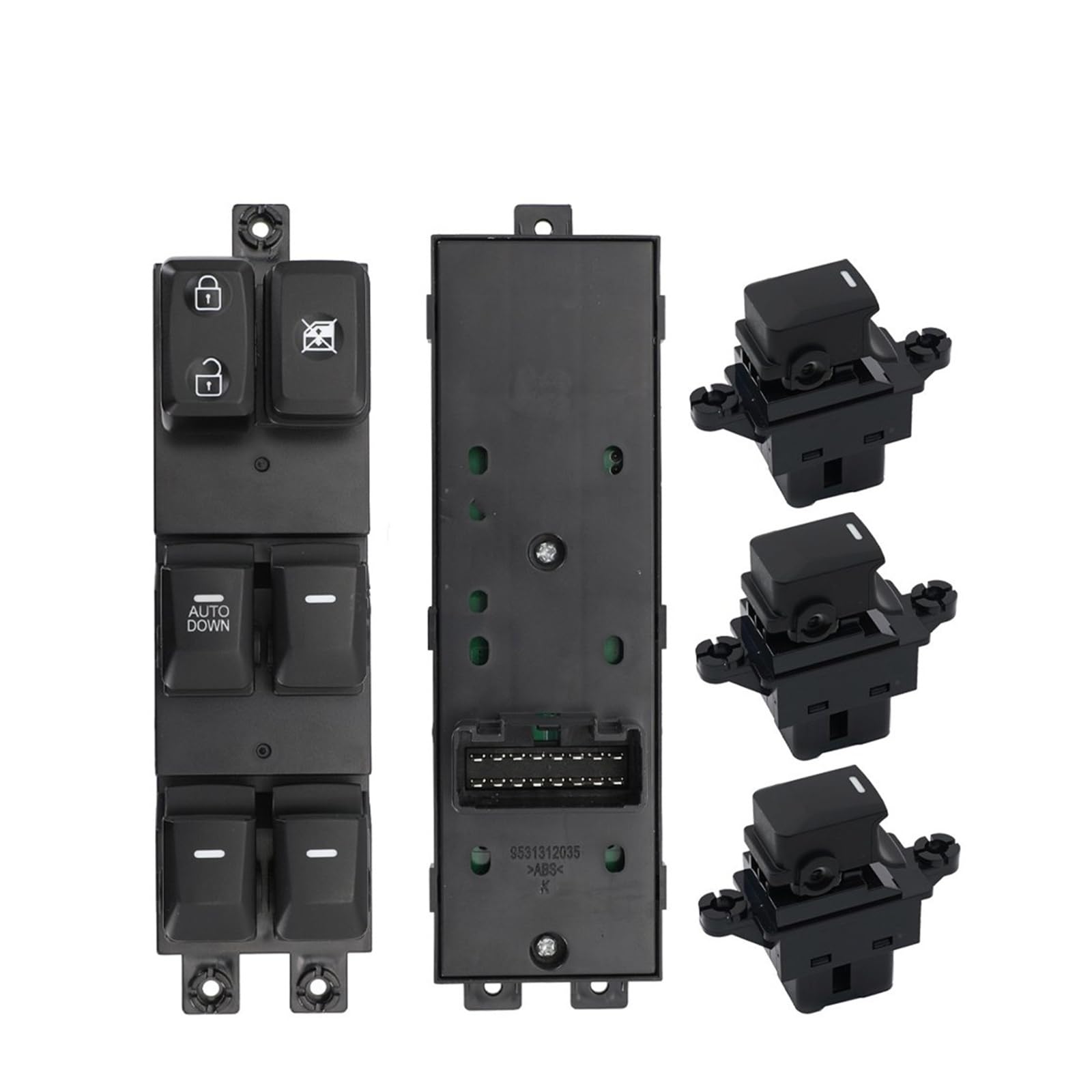 Fensterheberschalter Für Kia Für Morgen Für PICANTO Für TA 2011-2016 935701Y500 Power Fenster Control Schalter Taste Lock Auto Teile Ersatzteile Fensterheber Schalter(935701Y100-16Pins-S) von LinQianBhD