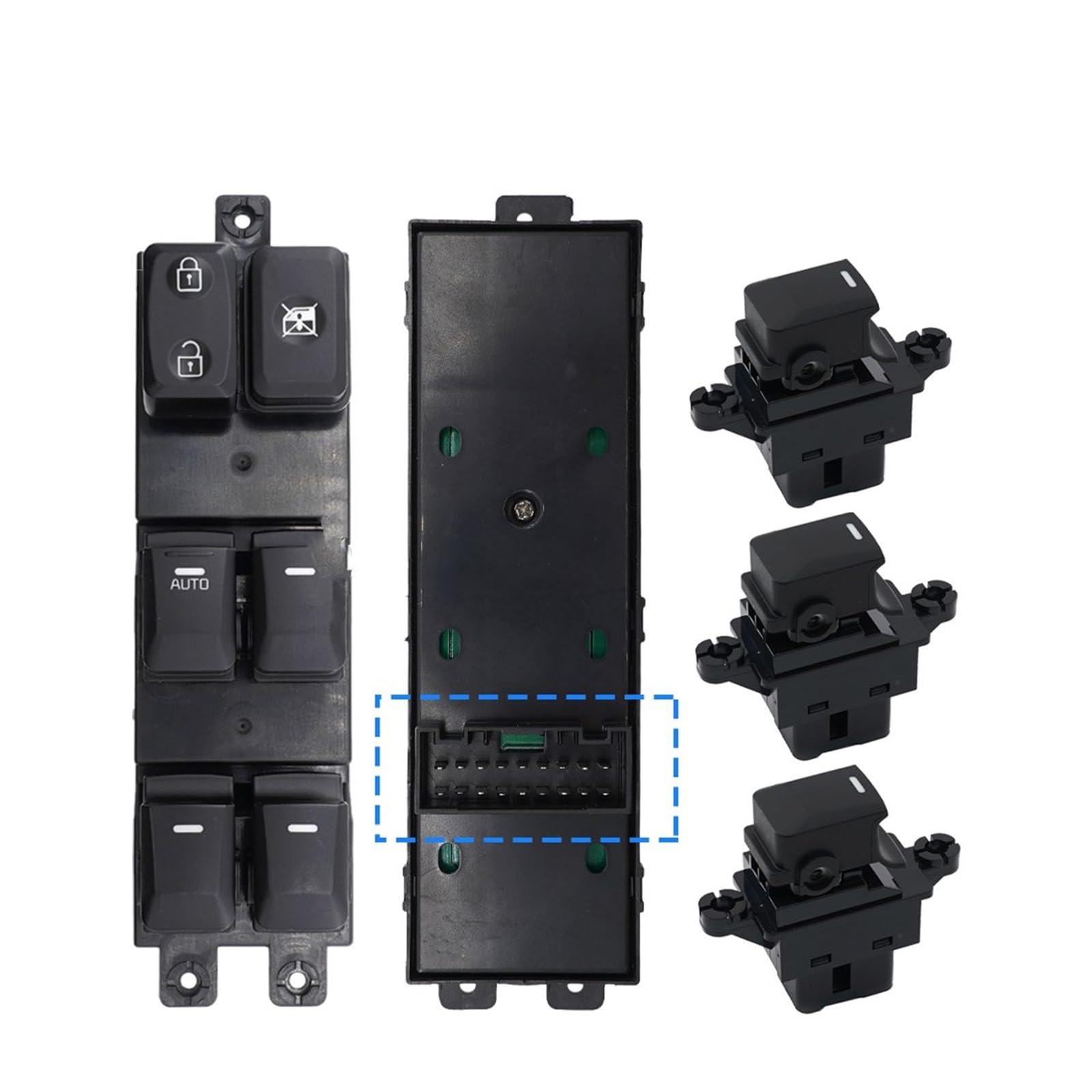 Fensterheberschalter Für Kia Für Morgen Für PICANTO Für TA 2011-2016 935701Y500 Power Fenster Control Schalter Taste Lock Auto Teile Ersatzteile Fensterheber Schalter(935701Y500-18Pins-S) von LinQianBhD