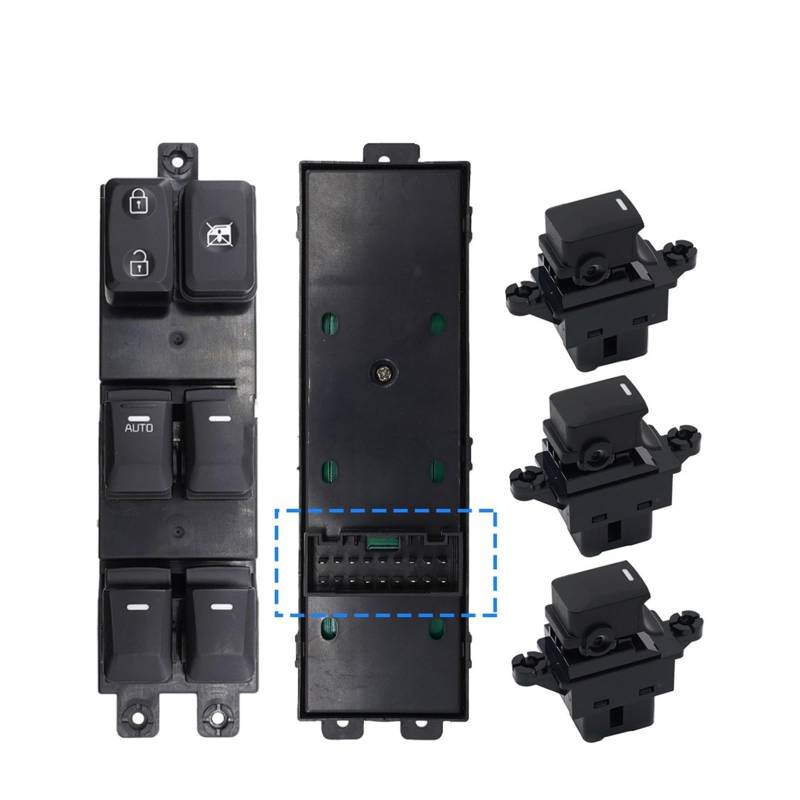 Fensterheberschalter Für Kia Für Morgen Für PICANTO Für TA 2011-2016 935701Y500 Power Fenster Control Schalter Taste Lock Auto Teile Ersatzteile Fensterheber Schalter(935701Y500-18Pins-S) von LinQianBhD