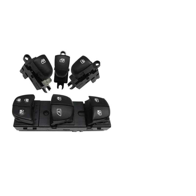 Fensterheberschalter Für Nissan Für Xtrail Für T32 2021 Für Qashqai 2015 Auto Fenster Schalter Power Windows Heber Control Taste Auto Zubehör Fensterheber Schalter(5 LED Set) von LinQianBhD