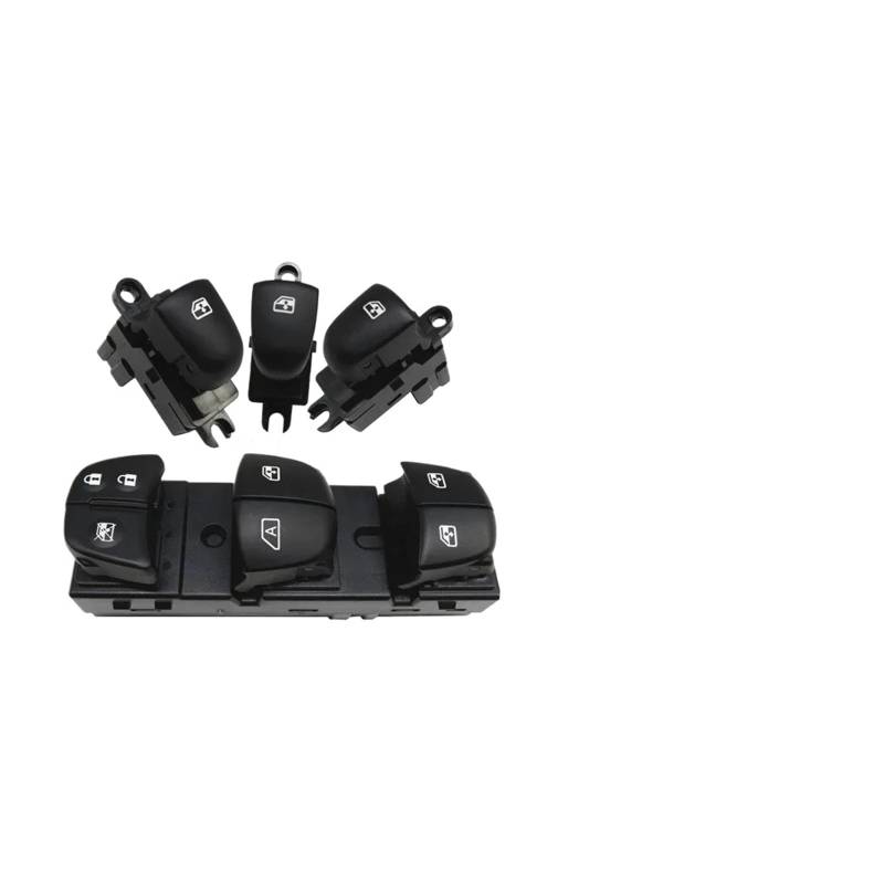 Fensterheberschalter Für Nissan Für Xtrail Für T32 2021 Für Qashqai 2015 Auto Fenster Schalter Power Windows Heber Control Taste Auto Zubehör Fensterheber Schalter(7 LED Set) von LinQianBhD