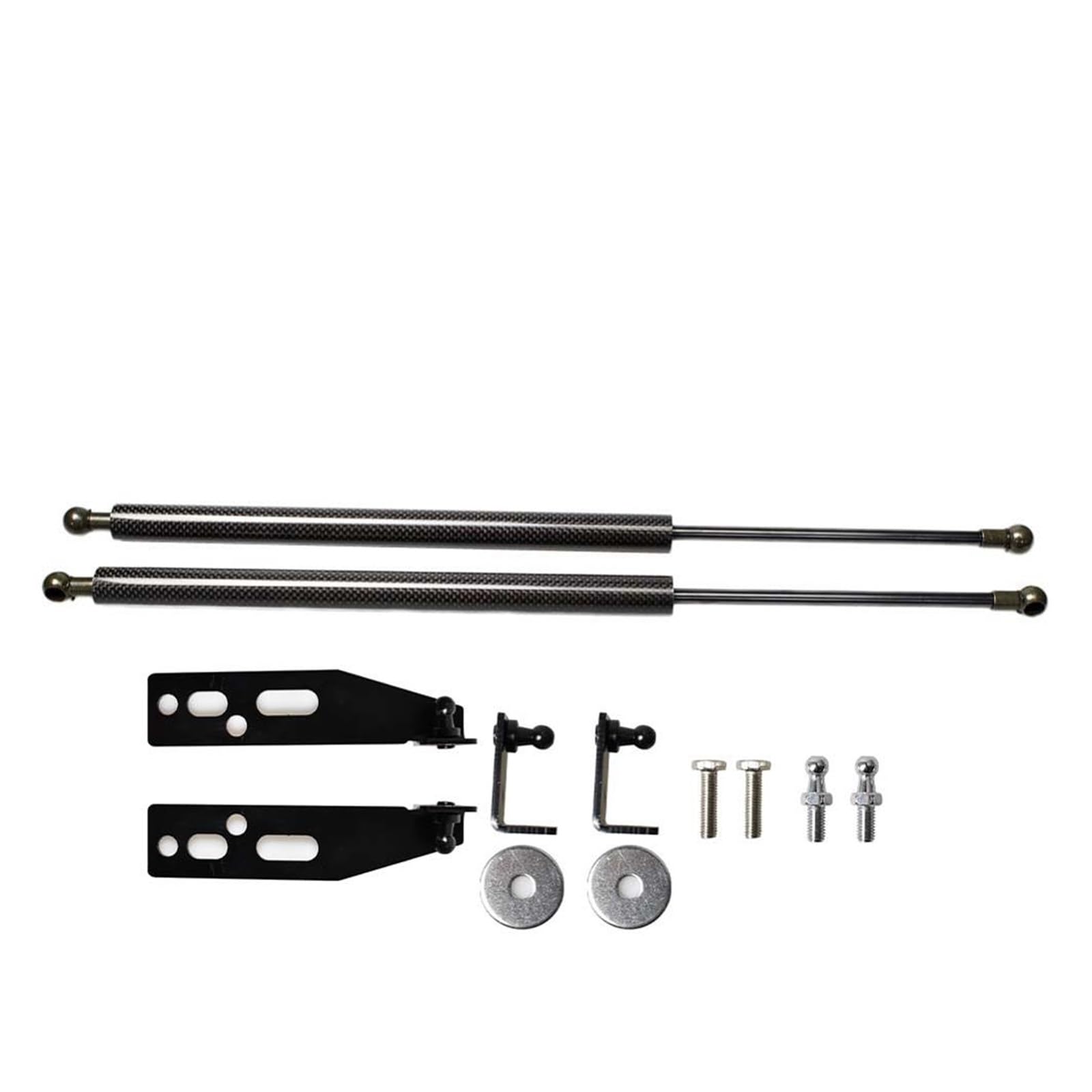 Gasfeder Dämpfer Motorhaube Für Fiat Für Panda Für 169 2003-2012 Fronthaube Gas Frühling Lift Unterstützt Streben Stange Schocks Motorhaube Gasfeder(Black carbon fiber) von LinQianBhD