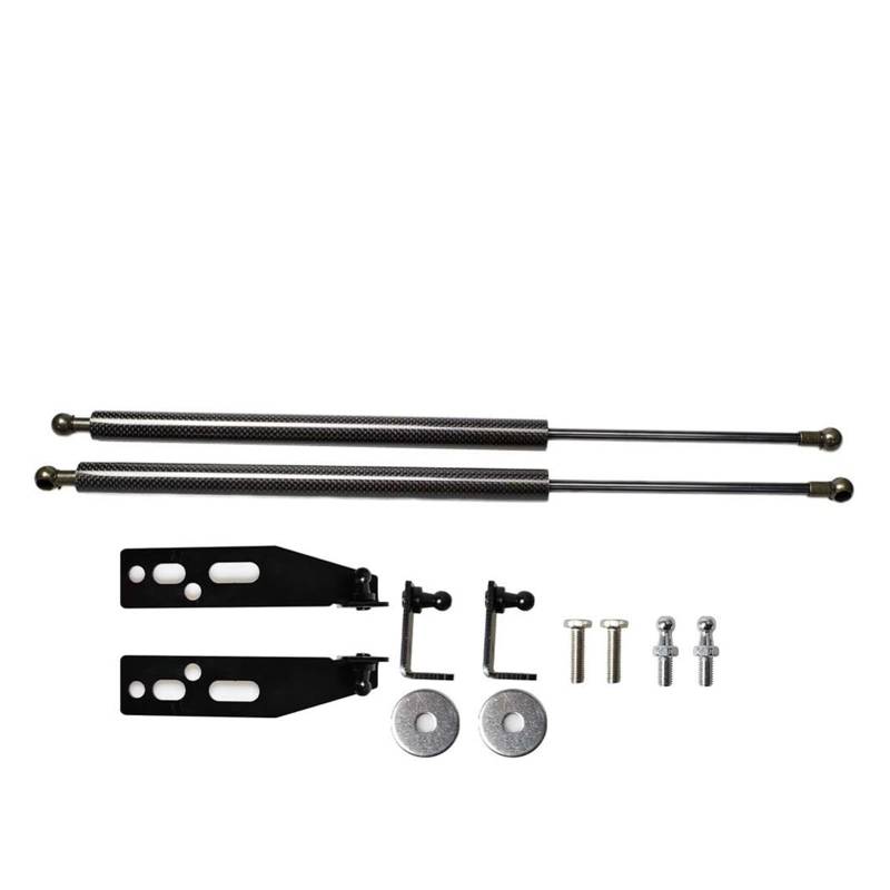 Gasfeder Dämpfer Motorhaube Für Fiat Für Panda Für 169 2003-2012 Fronthaube Gas Frühling Lift Unterstützt Streben Stange Schocks Motorhaube Gasfeder(Black carbon fiber) von LinQianBhD