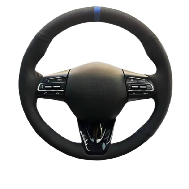 Lenkradhülle Hand Nähen Leder Nicht-Slip Auto Lenkrad Abdeckung Zubehör Für Kia Für Stinger 2017 2018 2019 2020 Lenkradhülle Auto(Yellow Thread) von LinQianBhD