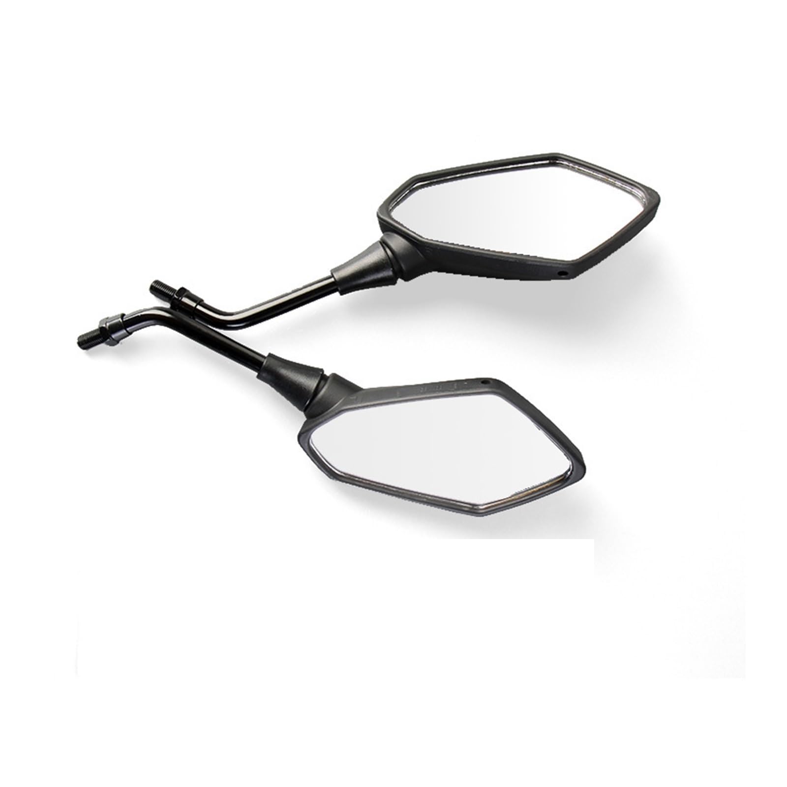 Motorrad Rückspiegel Spiegel 2Pcs 8mm 10mm Motorrad Spiegel Schwarz Elektromobil Griff Bar End Rearview Außenspiegel Für Motor Roller E-Bike Zubehör Lenkerendenspiegel(8MM) von LinQianBhD