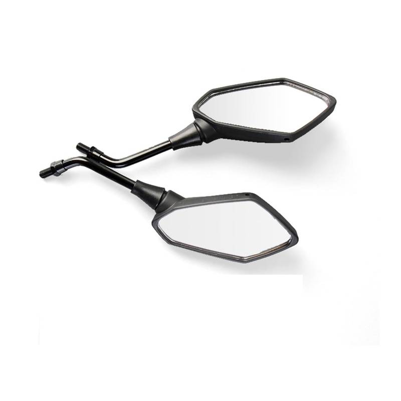 Motorrad Rückspiegel Spiegel 2Pcs 8mm 10mm Motorrad Spiegel Schwarz Elektromobil Griff Bar End Rearview Außenspiegel Für Motor Roller E-Bike Zubehör Lenkerendenspiegel(8MM) von LinQianBhD