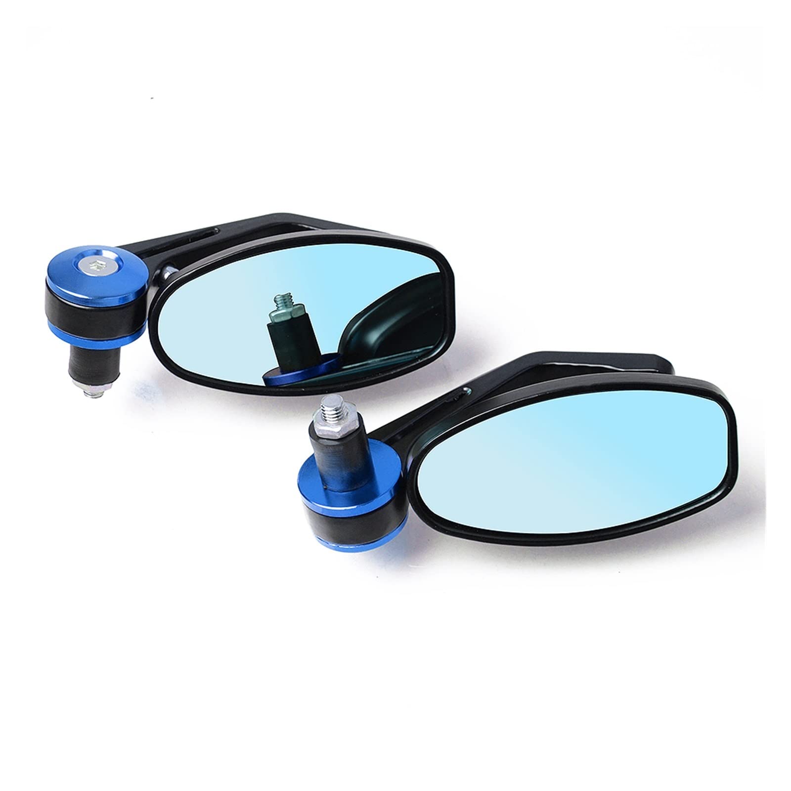 Motorrad Rückspiegel Spiegel 7/8 "22MM Motorrad Spiegel CNC Aluninum Lenker Rearview Außenspiegel Für Z125 Pro Für Z650 750 800 900 1000 Für ER6N Für ER6 Lenkerendenspiegel(Blue) von LinQianBhD