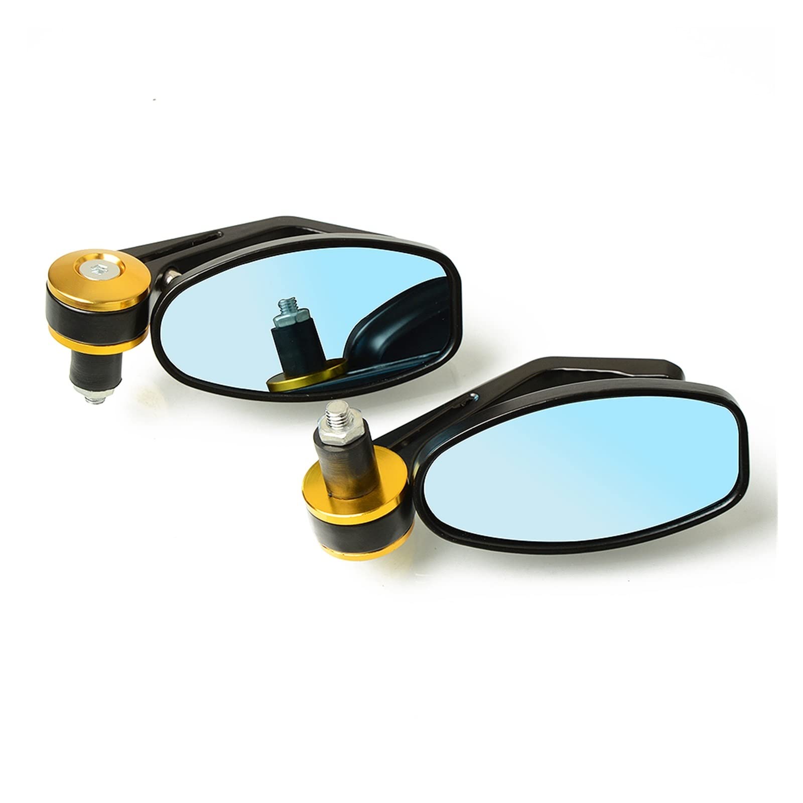Motorrad Rückspiegel Spiegel 7/8 "22MM Motorrad Spiegel CNC Aluninum Lenker Rearview Außenspiegel Für Z125 Pro Für Z650 750 800 900 1000 Für ER6N Für ER6 Lenkerendenspiegel(Gold) von LinQianBhD